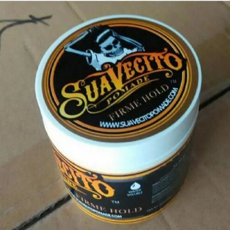 Hög kvalitet suavecito pomade hår gel stil firma hålla pomades vaxer starka återställer gamla sätt stort skelett hår slicked back olja vax lera