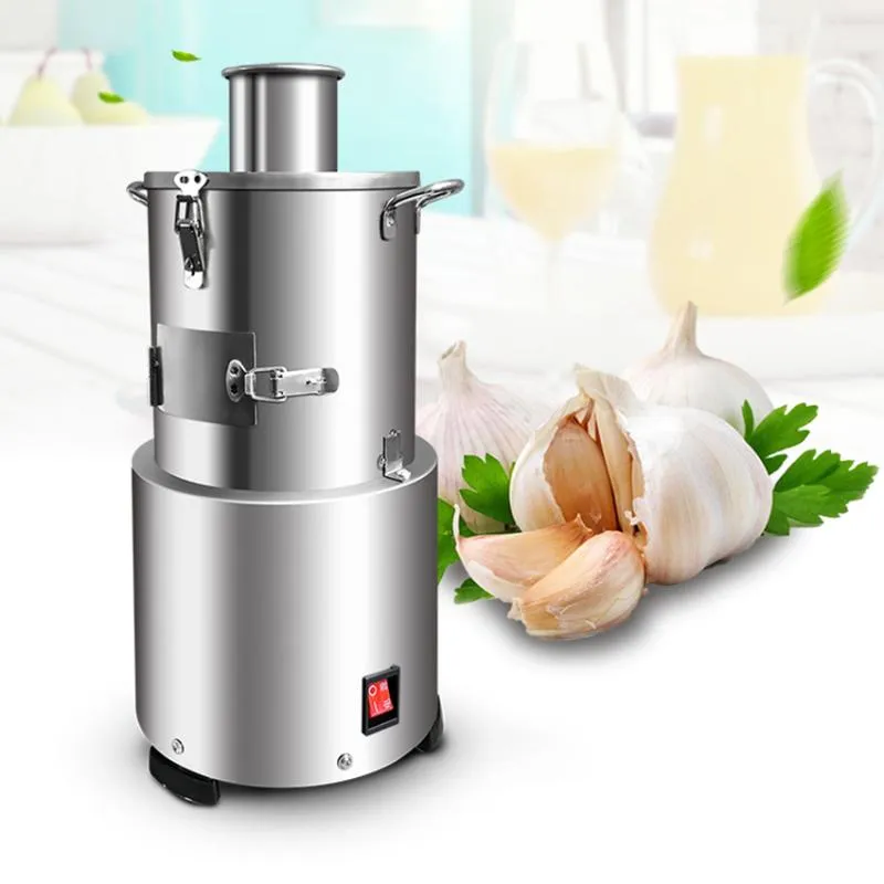 Elétrica Alho Peeling máquina comercial Totalmente Tipo Automatic Stainless Steel Dry Garlic Peeler Peeling máquina 110V / 220V 200W