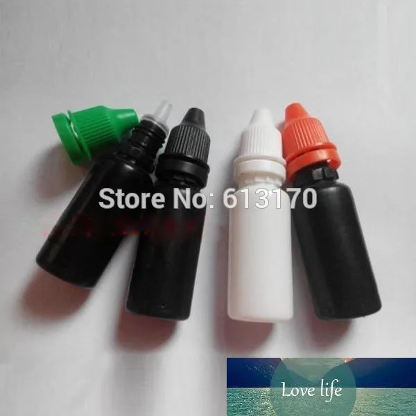 100pcs 15ML PE Eye Dropper Bottles Black 15CC Plastic Hair Color Packing Bottle Mini E Liquid Bottle Essential Oil Container