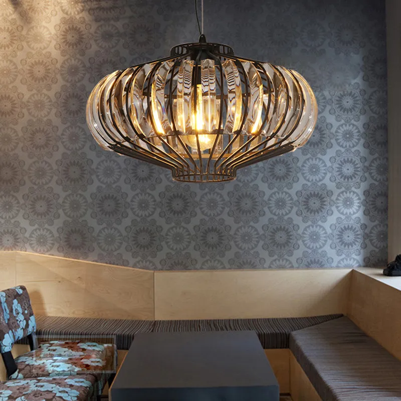 현대 랜턴 크리스탈 샹들리에 다이닝 룸 거실 샹들리에 조명 입구 바 테이블 램프 커피 숍 조명