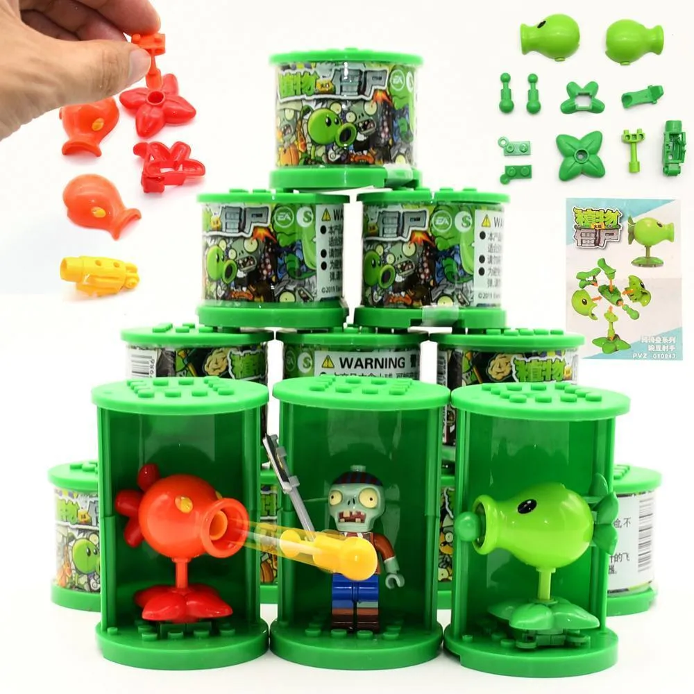 Blub Box Box Lotter Boats VS Zombies Figures Location Blocks Pvz Действия Диаграммы Куклы Игра Кирпич Игрушки для детей Коллекция игрушек LJ201031