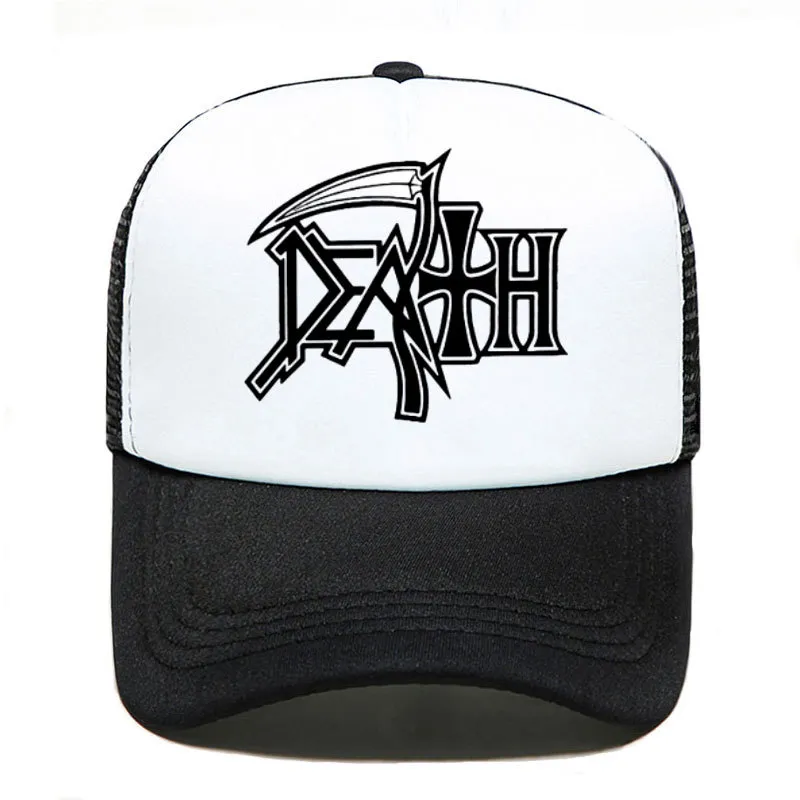 DEATH Hoodies ROCK BAND HEAVY METAL Baseball Cap Vrouwen Mannen Unisex 2020 Zomer Ouder-kind Hoeden Mesh Vizier Outdoor zonnehoedX1016