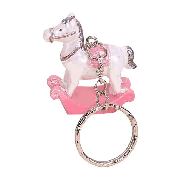 Rocking Horse Beychain для Baby Born Gifts Vivemaways Свадебная услуга для гостей Ключ Цепь брелок Детский душ