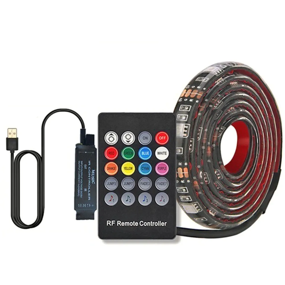 Kit Bande LED Neon RGB Flexible 180 LEDs Sous Châssis Voiture 90x120cm - Télécommande + Contrôle Acoustique Multicolore