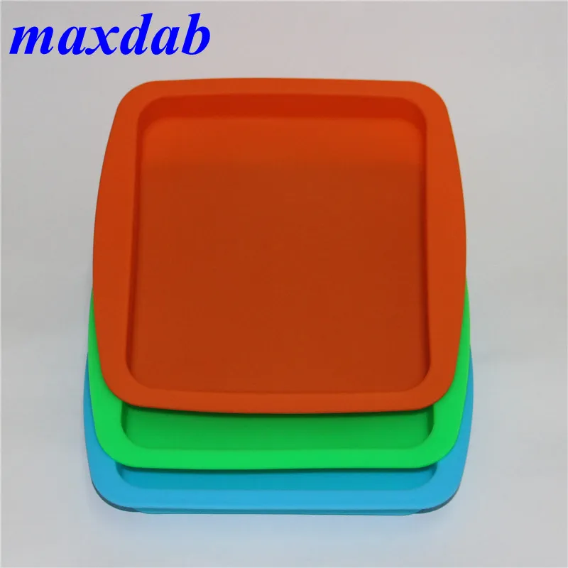 prezzo di fabbrica Deep Dish square Pan Contenitore in silicone antiaderente Olio concentrato Vassoio in silicone BHO Accessori per fumatori popolari Vassoio di rotolamento