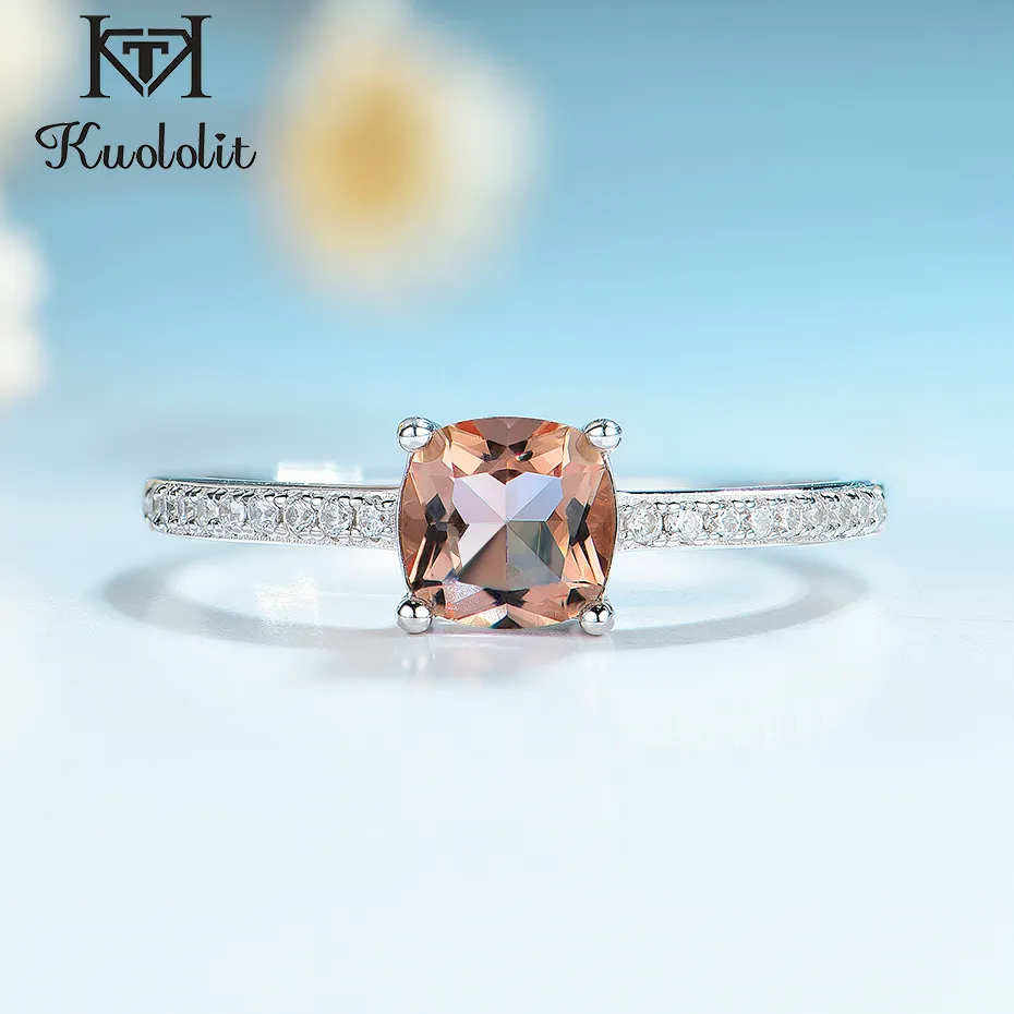 Kuololit Diaspore Zultanite Gemstone Rings for Women Girls Solid 925 Sterling Silver Wedding Engagement topaz emerald sapphire 201006