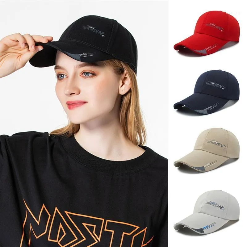 Ladies Fashion Baseball Outdoor Letter Caps Solid Embroidery Adjustable Hat Women Men Cotton Casual Hats Cycling & Masks