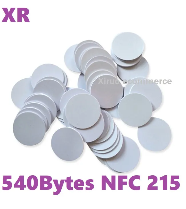 Xiruoer Smart NFC Tag NFC 215 Tag per monete Rotondo 25 mm Token Tag per dischi in PVC Scheda RFID di prossimità 13,56 MHz per Amiibo Sanrio Animal Crossing Access Control