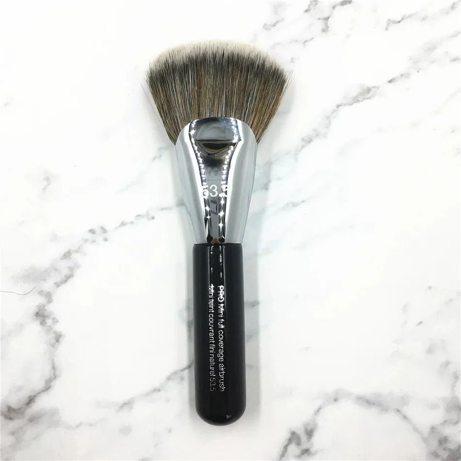 Pro Full Coverage Mini Fan Airbrush #53.5 - Gedefinieerde highlight contour Foundation Po Brush - Beauty Makeup Brushes Blender