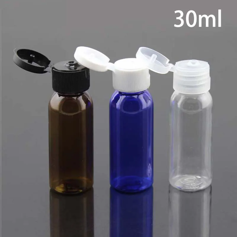 Apstaqeoo 6 bottiglie da viaggio in plastica da 50 ml, con tappo a scatto, vuote, ricaricabili, con 1 imbuto e 6 etichette, approvate dalla TSA, per liquidi, lozioni, articoli da toeletta cosmetici