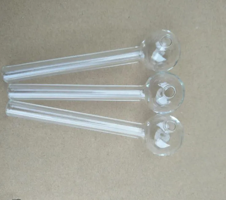 Clear Glass Oil Burner Glass Tube Pipe Oil Nail Smoking Pipe Glass Oil Pipe  Thick Clear From Dhgate0217, $0.36