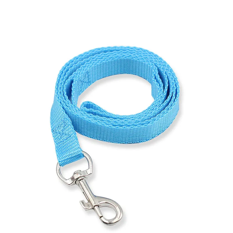 Simple Candy Color Dog Leash Hook Nylon Walk Dog Training Leashes Pet