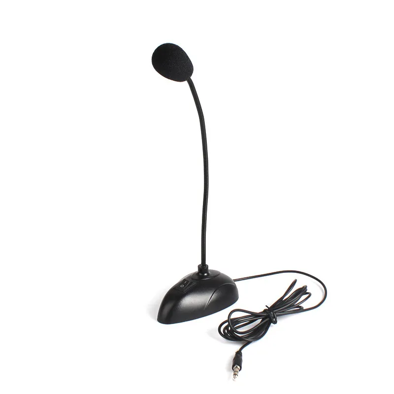 Flexible Stand Mini Studio Speech Microphone 3.5mm Plug Phone Gooseneck ...