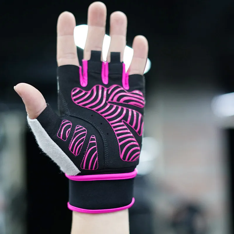 Gym Oefening Outdoor Fietsen Handschoenen Heren- en Dames Sport Ademend Antislip Gewichtheffende Halve Vinger Training Handschoenen Q0108