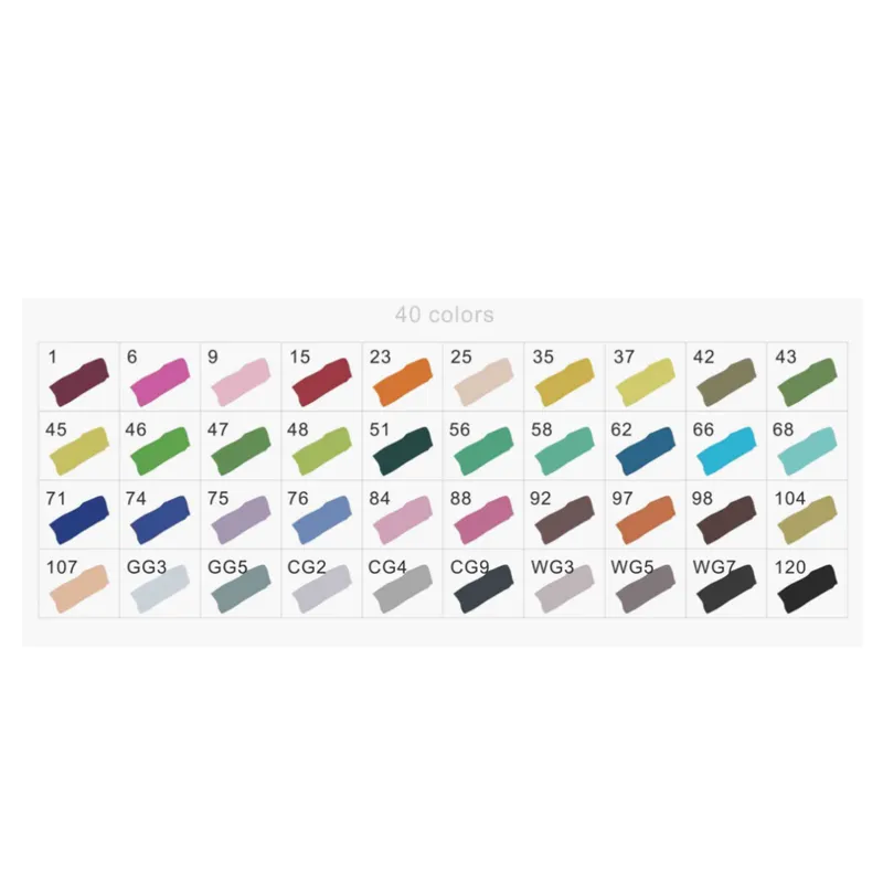 Wholesale Professional Sketching Marker Colors Set Double Head