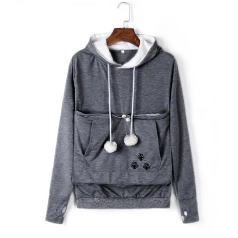 Felpa Con Cappuccio Unisex Per Gattofili – Stampa Divertente Di Gatto – Con Tasca – Casual