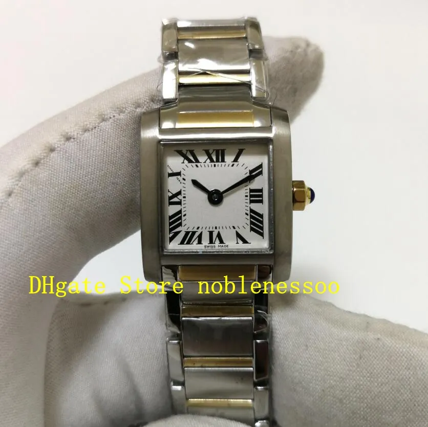 2 Color Real Photo with Box Ladies 25 X 20 W51007q4 Women's T Gold Two-tone Stainless Steel Watch W50012s3 Quartz Movement Lady Women