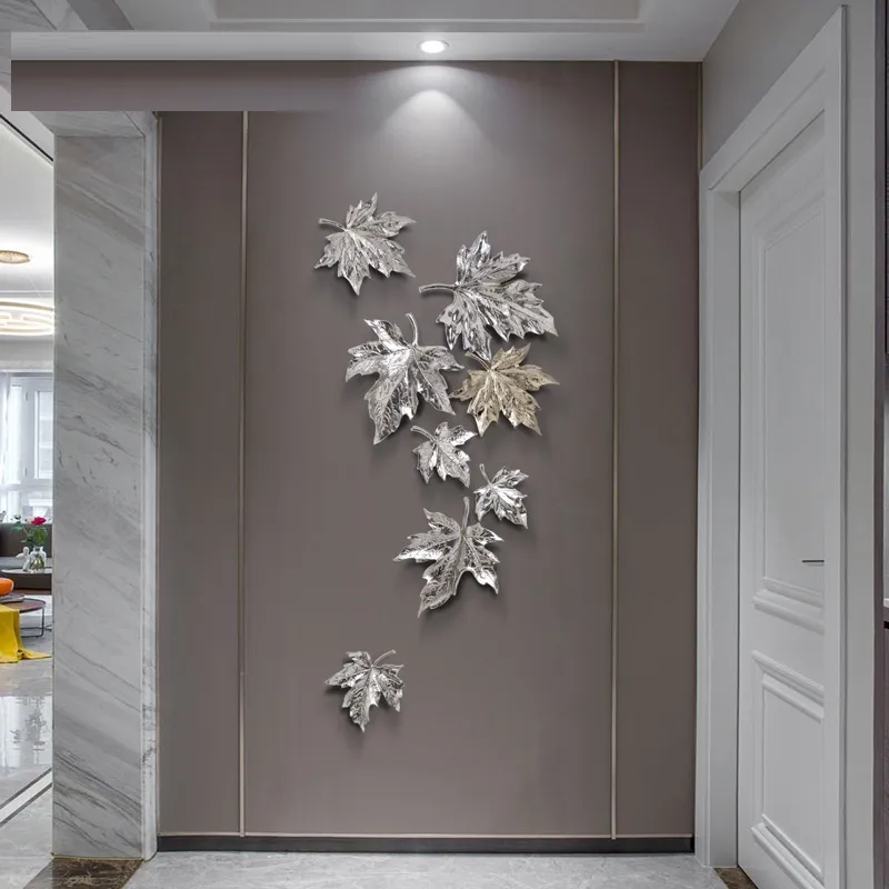 У Chen Long Light роскошный кленовый лист стены висит дома декор смолы ремесел креативный фон стерео украшения стены ORN R4384 2012