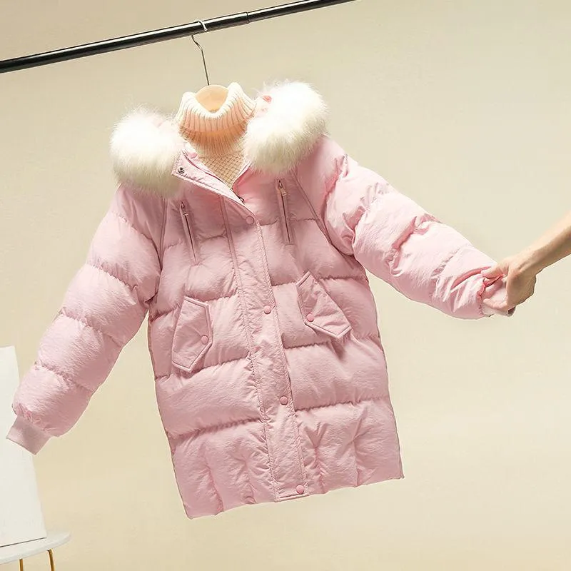 2020 nouvelle veste d'hiver femmes Parka grande fourrure à capuche épais vers le bas coton Parkas femme veste chaud manteau ample vêtements d'extérieur décontractés P1016