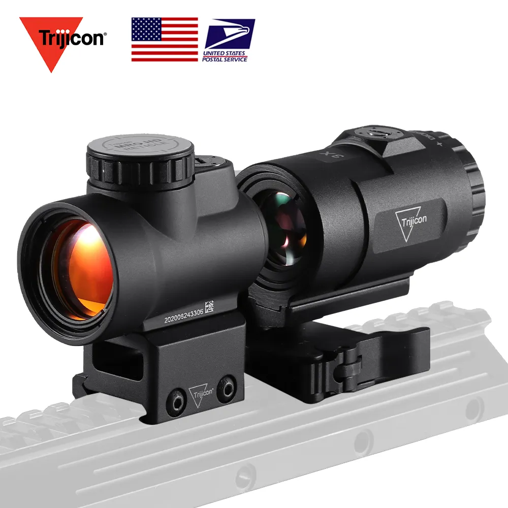 Trijicon MRO Red Dot Sehenswürdigkeit 3x Combo Ar Taktische Optikbereiche mit niedrigem und ultra hohem QD-Montag 20mm Trijicon-Jagd