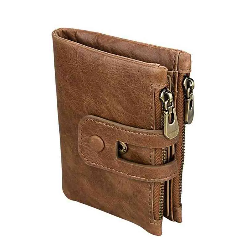 NXY Portfel Cartera Corta de Piel Autntica para hombre y mujer Monedero Masculino Tarjetero Licencia Conducir 0212