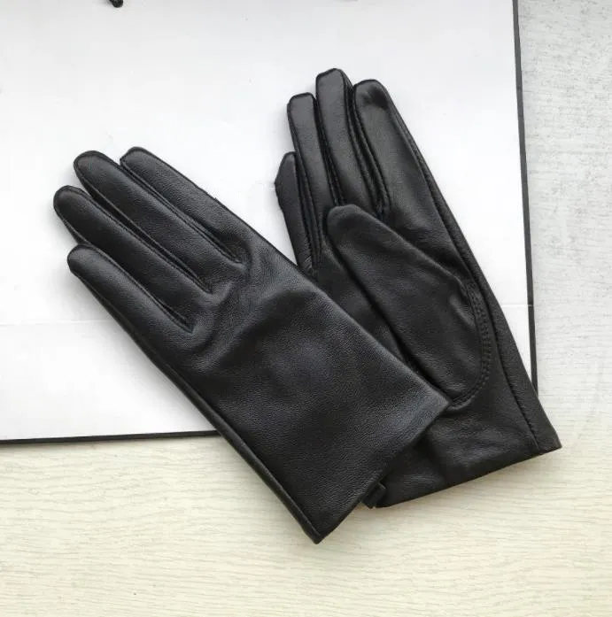 Fashion- Women's Gloves Genuine Leather Winter Warm Fluff Woman Soft Female Fur Lining High-quality Mittens282y