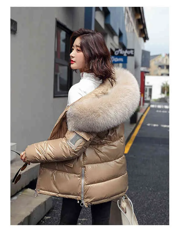 Winter Hooded Womens Short Jacket With Fur Collar Glossy Warm Cotton Padded  Parka Ladies Padded Winter Coats For Casual And Formal Wear 211221 From  Dou04, $35.33