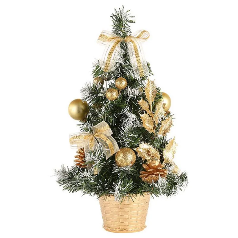 40 cm Holiday Art Craft Hotel Festival Simulation Party Photo Prop Mini Christmas Tree Home Decor Desktop Ornaments Gift PVC