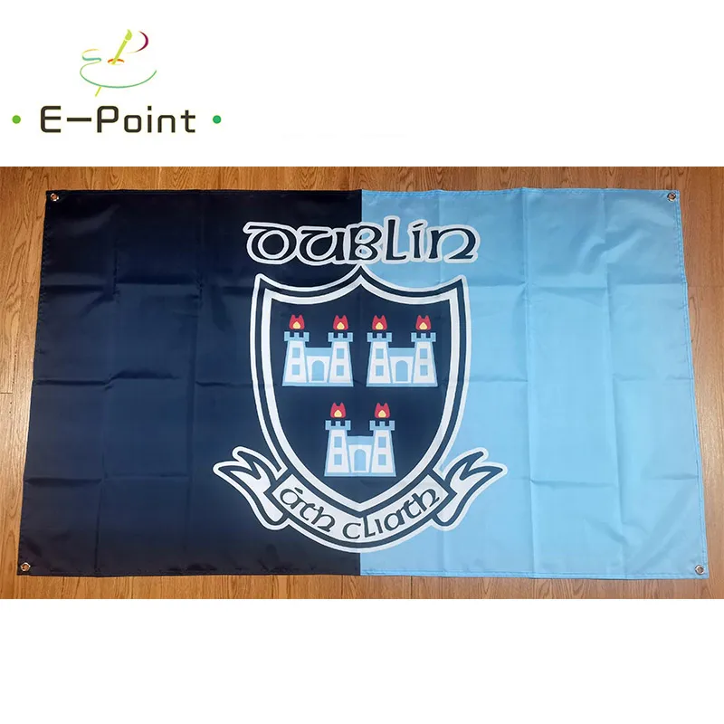 أيرلندا دبلن GAA Flag 3 * 5ft (90 سنتيمتر * 150 سنتيمتر) البوليستر فلاج راية الديكور تحلق المنزل حديقة الأعلام هدايا احتفالية