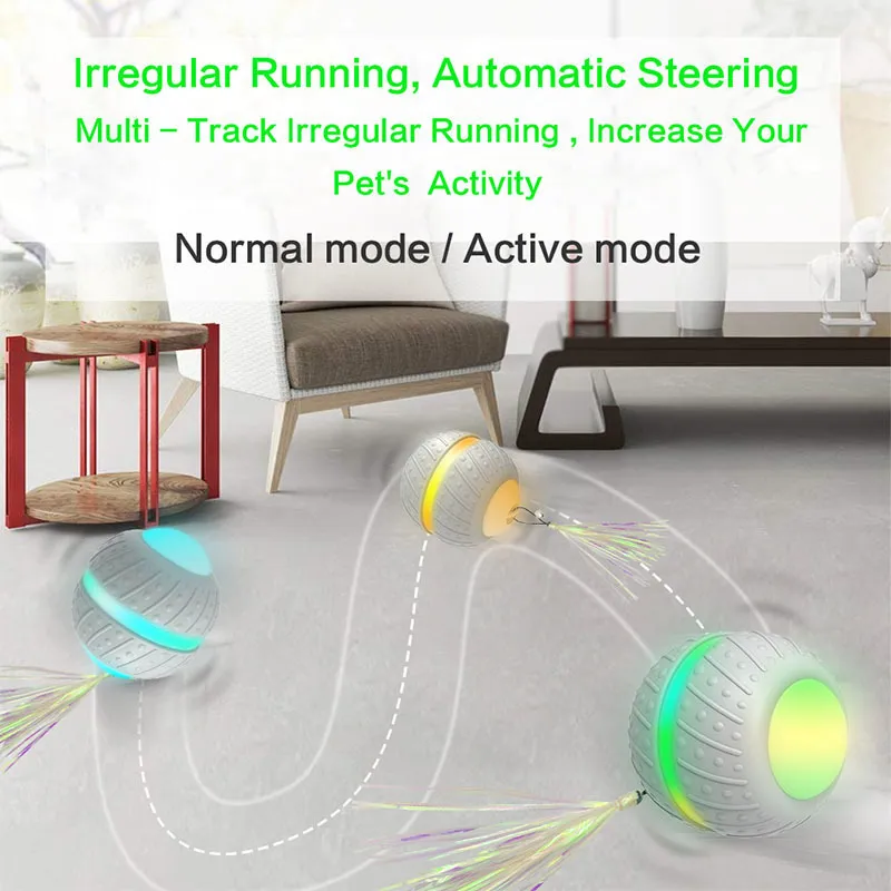 Jouet Interactif Pour Chat Rechargeable - 3 Plumes Remplaçables, 3 Modes, Simulation Oiseaux, Silencieux