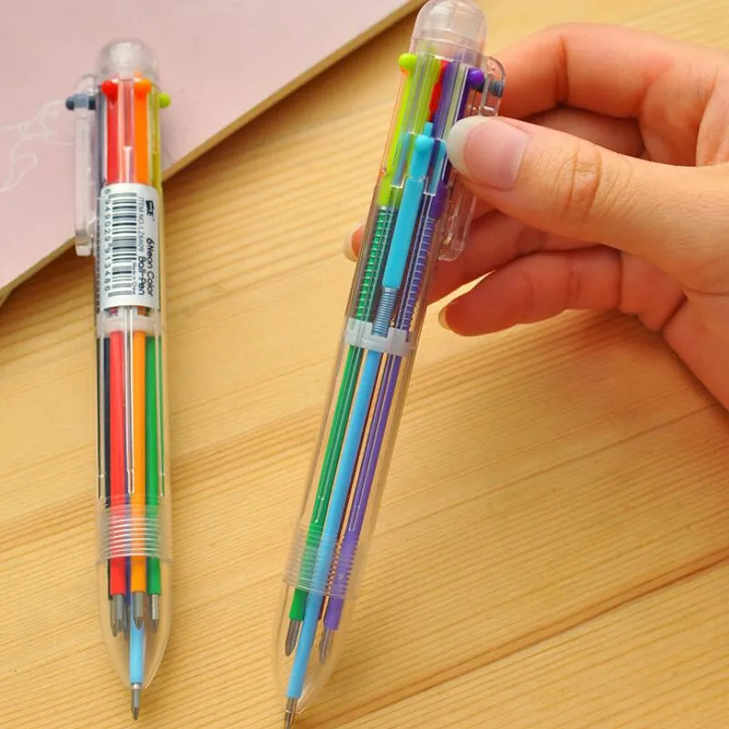 Colorful Pens 6 In 1 Multicolor Ballpoint Pen With... 