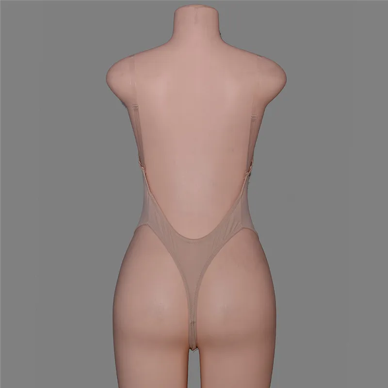 Seamless U Plunge Backless Thong Full Body Shaper Bra For Women