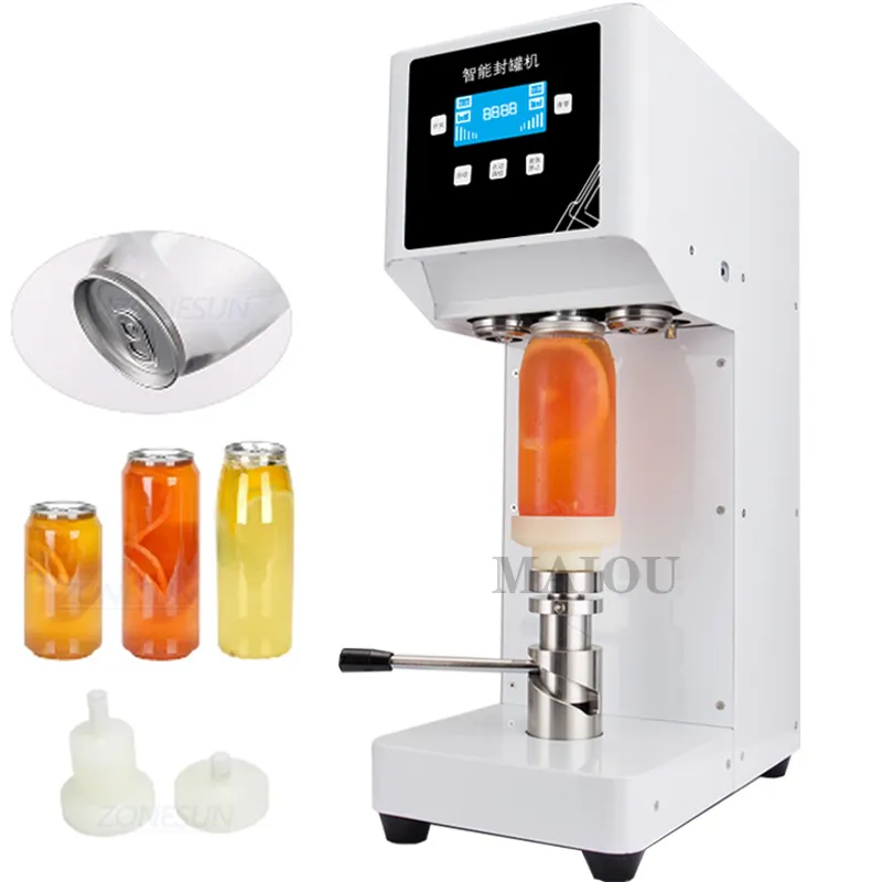 220 V Intelligent Can Sealing Machine Apparatuur Drink Milk Tea Shop Sealer Cup LCD Panel Afdichting Tools Hoogte Verstelbaar