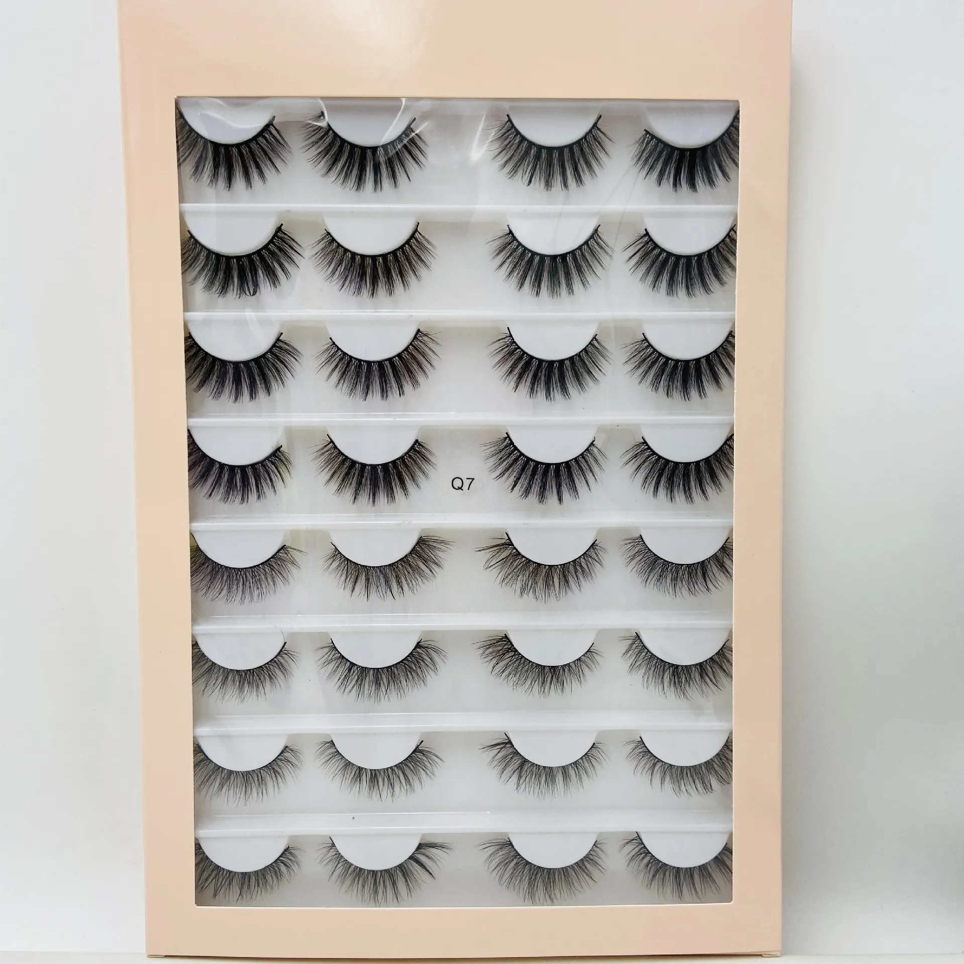 Doğal Curling Sahte 16 çiftleri Set Kalın Yumuşak Yeniden kullanılabilir El yapımı Yanlış Eyelashes Uzantıları 8 Modelleri DHL Ücretsiz Göz Lashes Makyaj Kirpikler