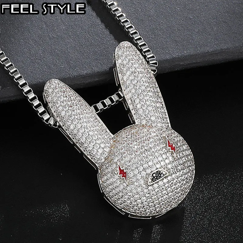 Hip Hop Iced Out CZ AAA Bling Zirkonia Halsketten Anhänger für Männer Schmuck mit Kette R231016