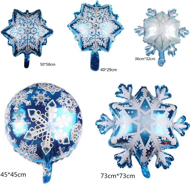 snowflake aluminum foil balloons christmas winter decoration snow shape balloon party supplies for NEWYEAR