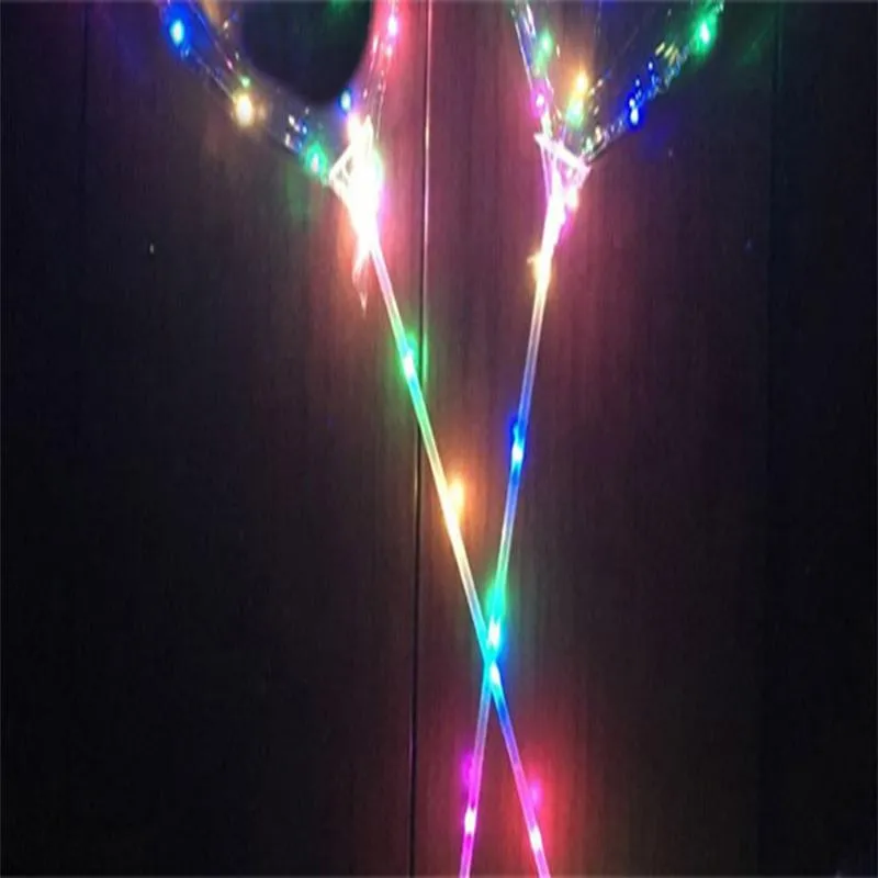 Party Decoration Heart-shaped LED Large Size Bobo Balloon With 13.8 Inch Tow Bar Valentine`s Day String Lights Balloons Colorful XG0060