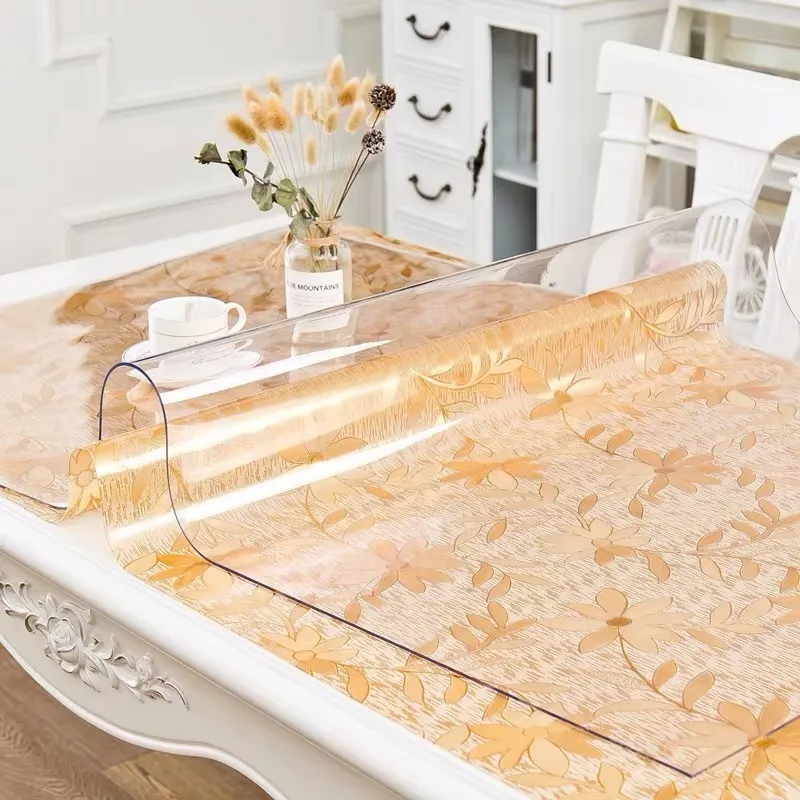 BALLE PVC Table Cover Transparent Transparent Dining Table Cover Protector  Clear Plastic Tablecloth Mat Pad Soft Glass For Desk Table Dining T200707  From Luo09, $14.4