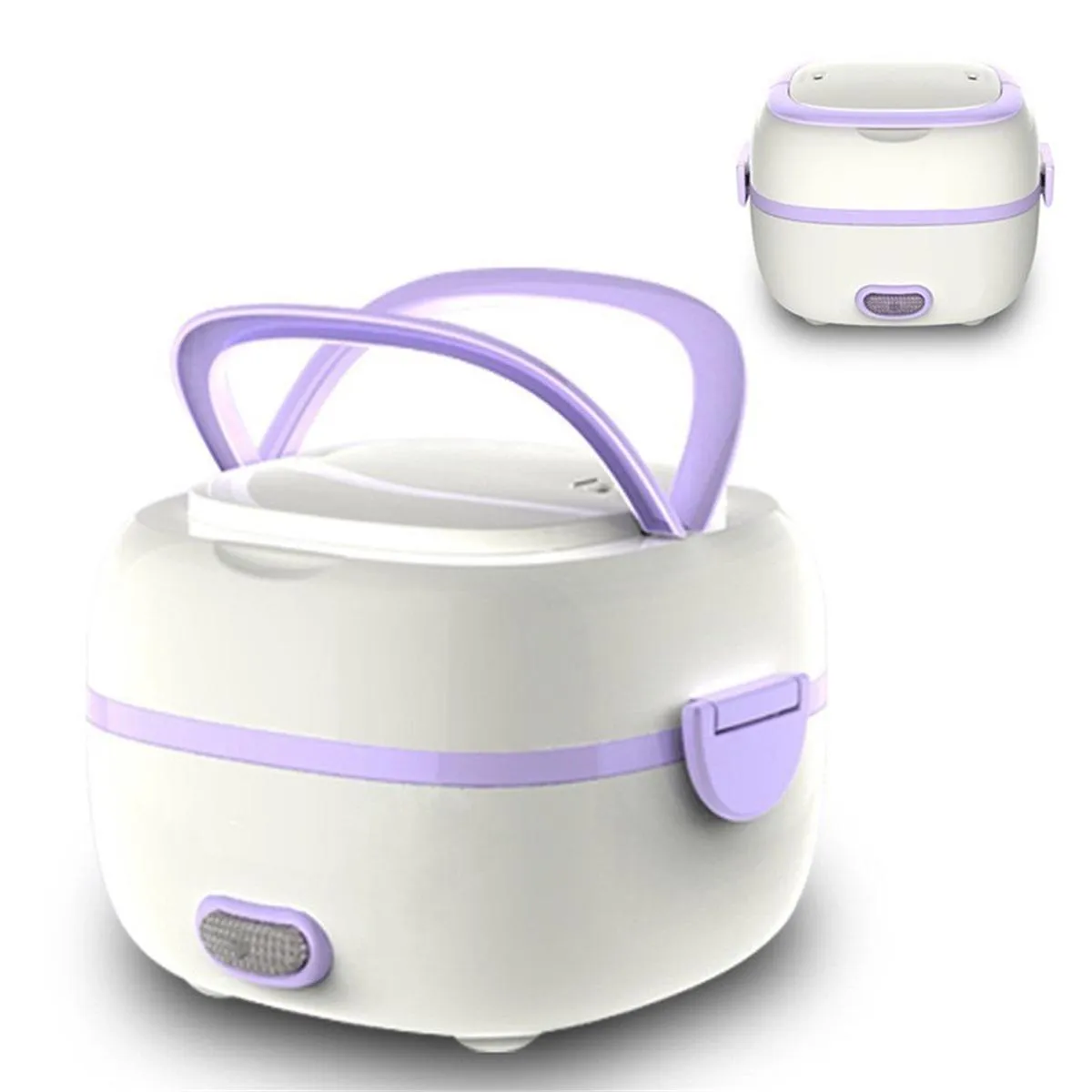 FreeShipping Mini Rice Cooker Portable Food Heating Steamer Heat Preservation Lunch Box Multifunctional Electric Lunch Box EU Plug/US plug