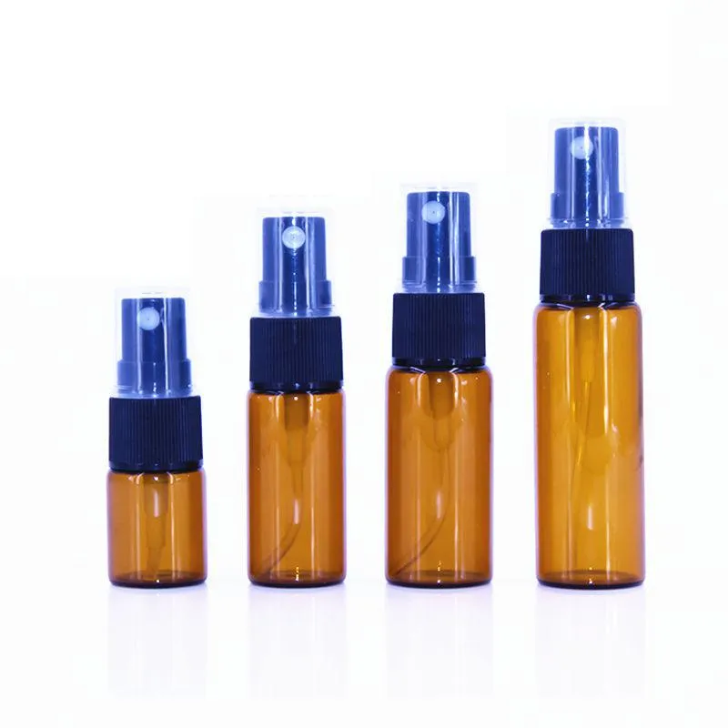 3ml 5mlブラウンミニガラススプレーボトルサンプルミスト噴霧器香水表示ガラス容器詰め替え可能アトマイザーバイアル