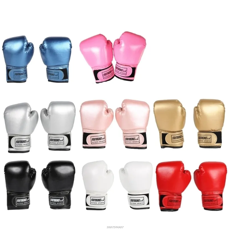 3-10 Yrs Kids Boxing Gloves for Kid Children Youth Punching Bag Kickboxing Muay Thai Mitts MMA Training Sparring Dropship 220222