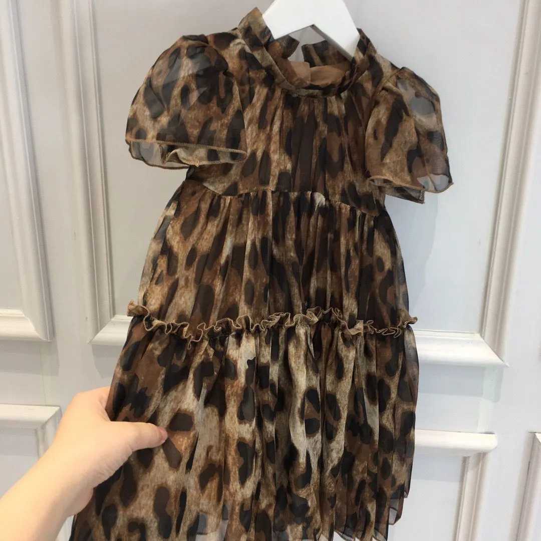 Toddler Baby Girls Leopard Dress Kids Clothes Print Short Sleeve Kookai Dresses Kids Sundress Summer Outfit From Czm0518 48.25 DHgate.Com
