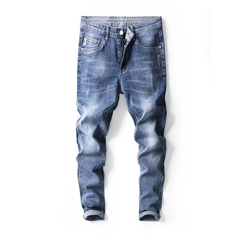 Skinny jean hombres Slim Fit Denim Joggers Stretch Male Pencil Pants Blue Men's jeans fashion Casual Hombre
