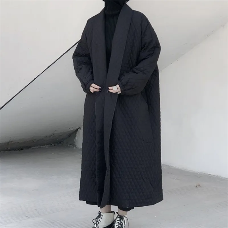 유럽 ​​및 미국의 큰 브랜드 느슨한 검은 윈드 브레이커 여성을위한 긴 트렌치 코트 201211