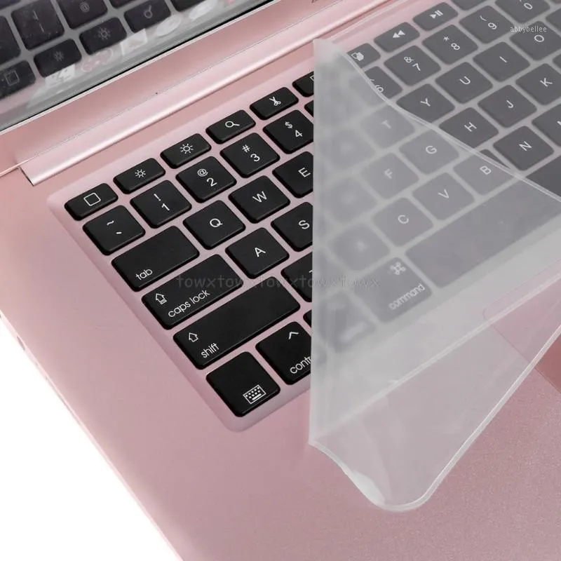 Cubiertas de teclado 14 "15" Cubierta universal Protector impermeable Teclado de piel transparente Clear Protective Silicone Notebook PC PC Compute