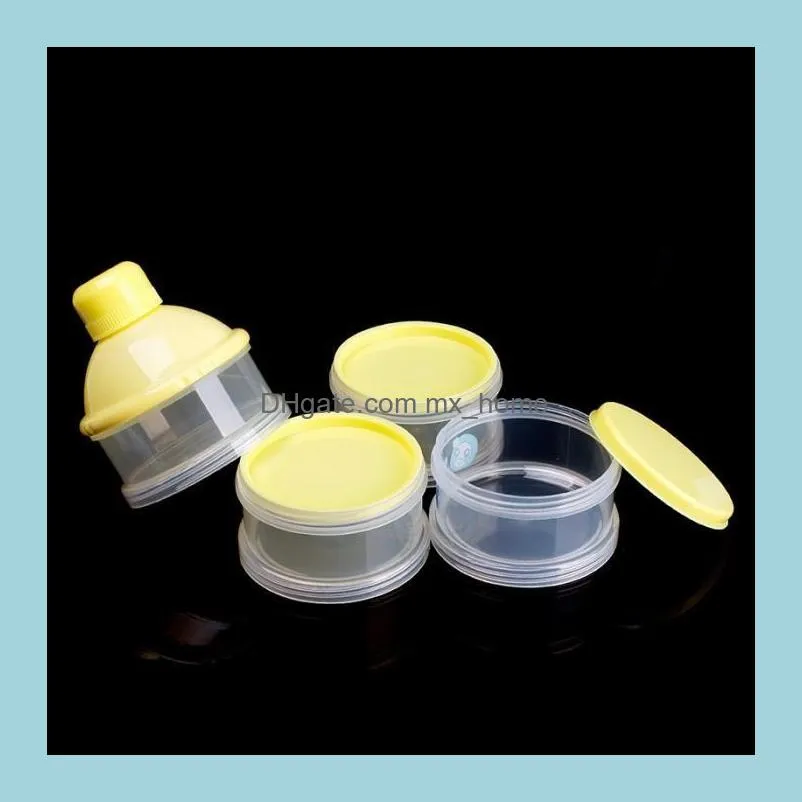 Portable Baby Infant Feeding Milk Powder & Food Bottle Container 3 Cells Grid Practical Box