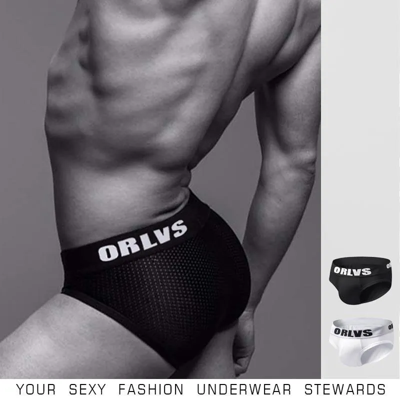 Slips en maille Sexy pour hommes, sous-vêtements Gay, taille basse, confortables, respirants, solides, sous-vêtements pour hommes
