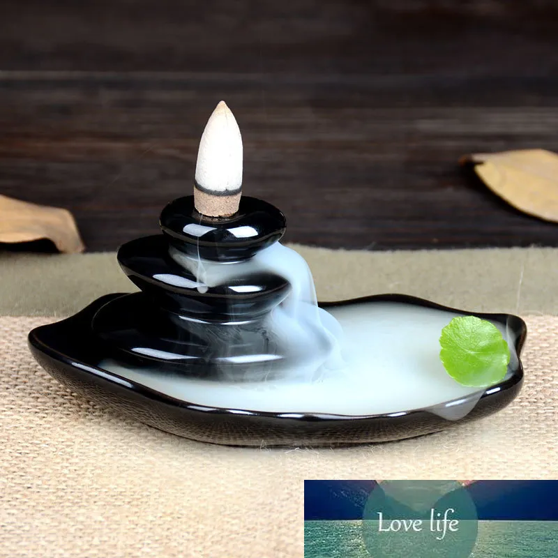 Creative Lotus Burner Backflow Tower Incense Cones Burner Incense Stick Holder Keramiska Censer Hem Dekoration Tehus