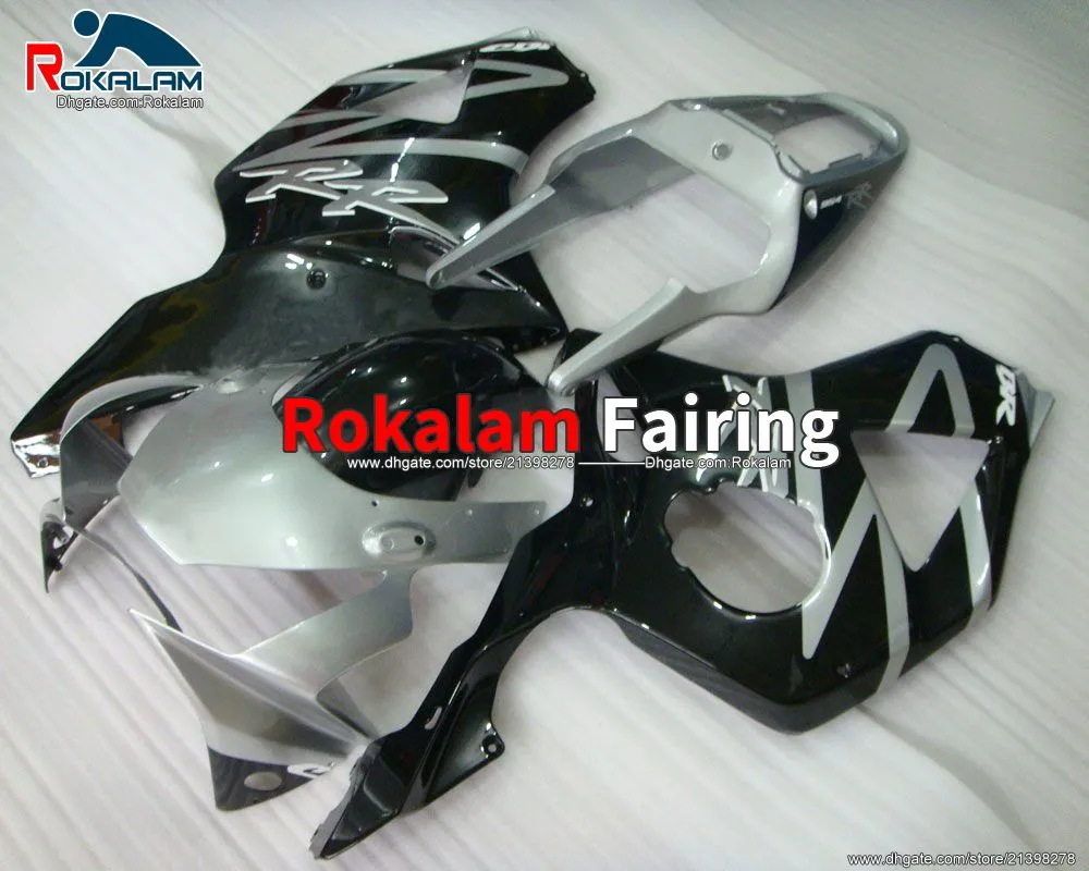 Fairings Kit för Honda CBR900RR 2002 954 RR CBR 900RR 2003 02 03 CBR954RR Grå Svart Motorcykel Fairing Set Parts (formsprutning)
