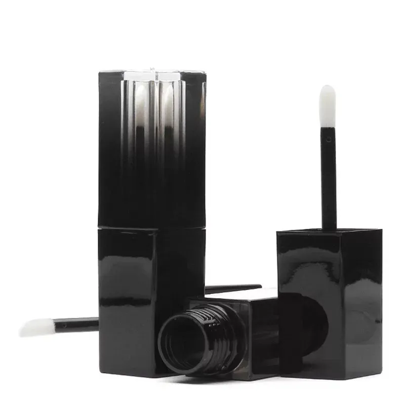 Maquillage Brillant À Lèvres Liquide Tube Conteneurs Bâton D'huile Organisateur Emballage Perte Tubes Carré Noir Vide En Gros